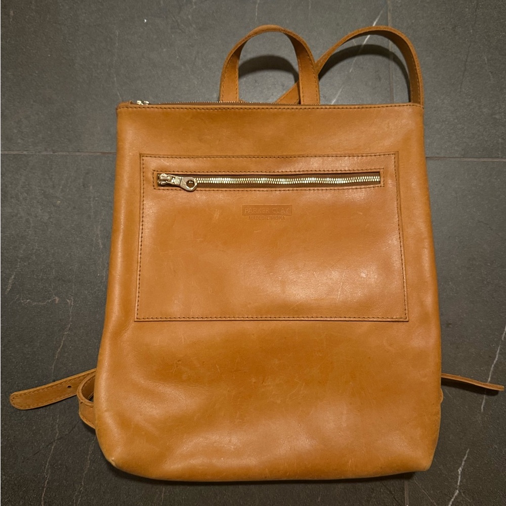 Leather Backpack - Dimensions/Details pictured